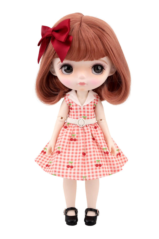 Cherry Chic Outfit for Mori Lolli Doll - Front