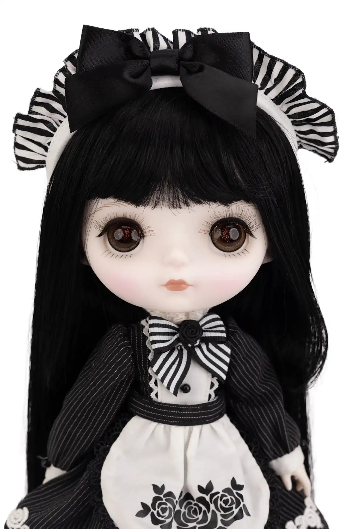 Dark Brown Glass Eyes on Mori Lolli Night Bloom Doll