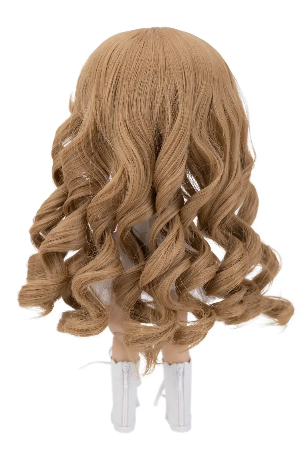 Back view of Golden Brown Swirl Wig for Mori Lolli Dolls
