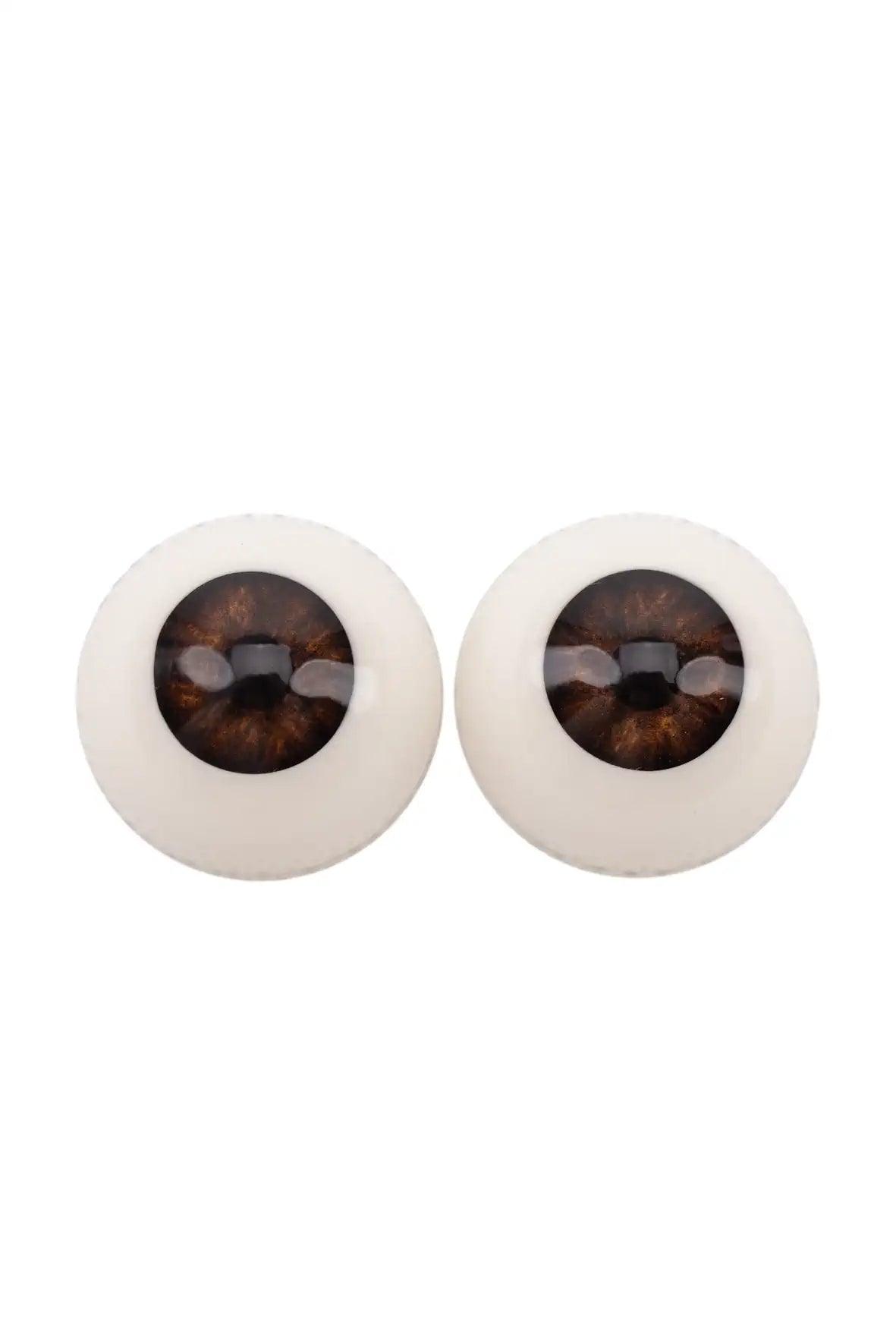 Dark Brown Eyes for Mori Lolli Dolls (Plastic Eyes)