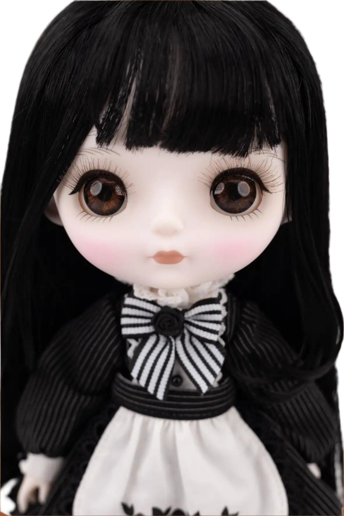 Dark Brown Eyes for Mori Lolli Dolls (Plastic Eyes) - On Night Bloom Doll