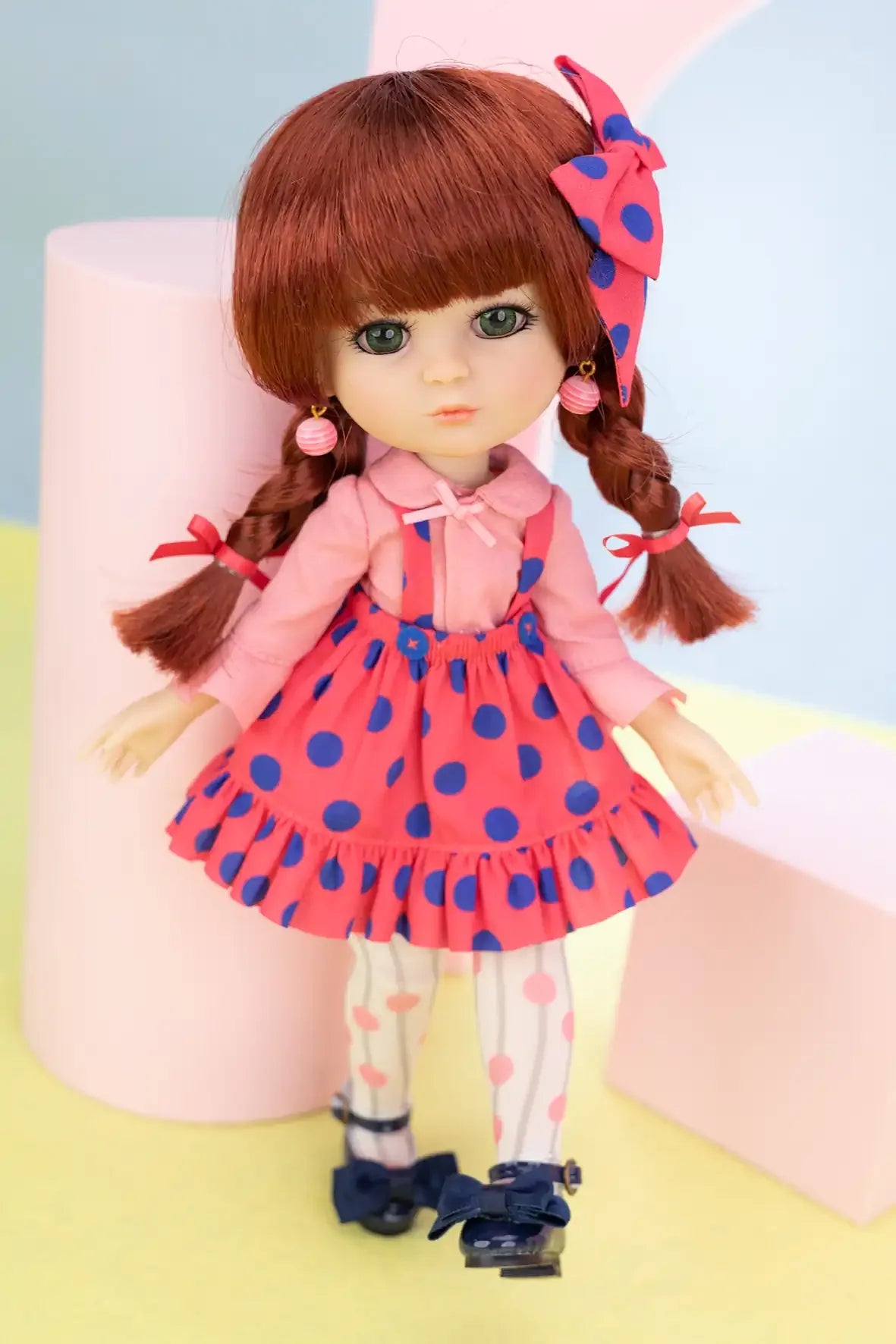 Luna Lily Polka Perfection Doll Product Shot with background-1