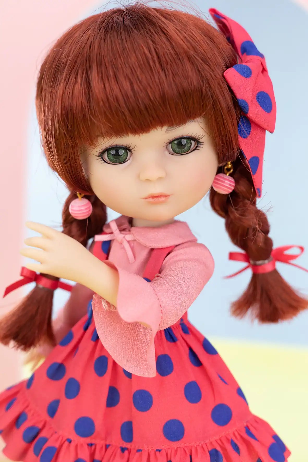 Luna Lily Polka Perfection Doll Product Shot with background-2