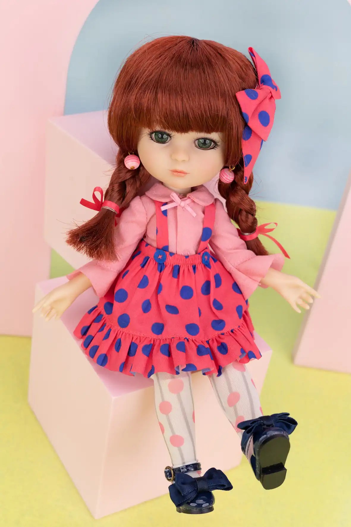 Luna Lily Polka Perfection Doll Product Shot with background-4