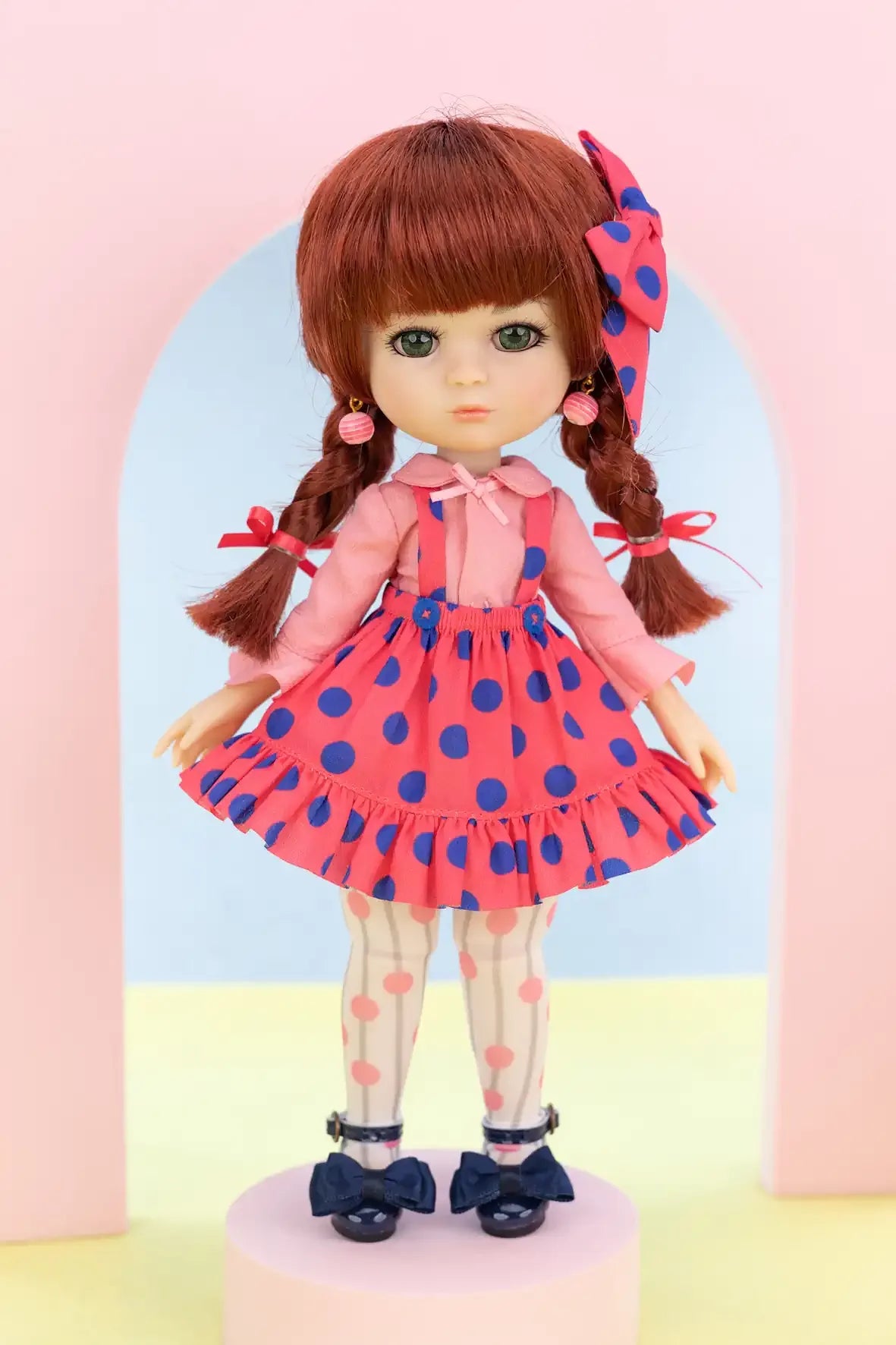 Luna Lily Polka Perfection Doll Product Shot with background-3