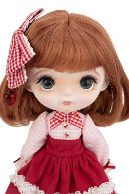 Dark Green Color Glass Eyes on Mori Lolli Strawberry Fields Doll
