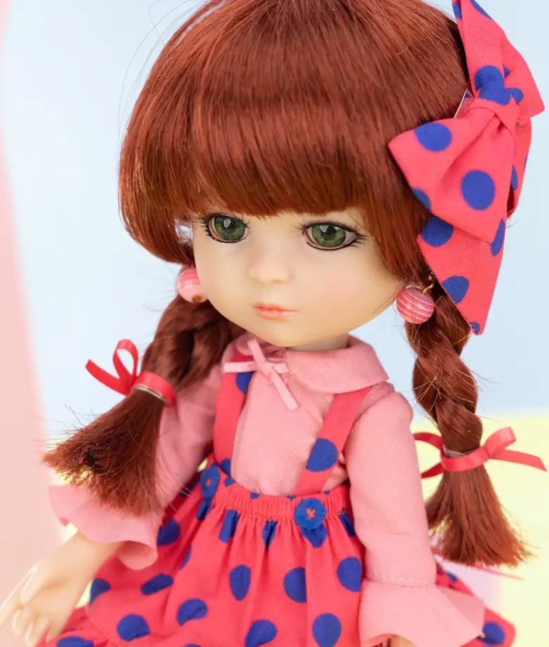 Luna Lily Doll Image Photo showing the face of Mori Lolli  Polka Perfection Doll