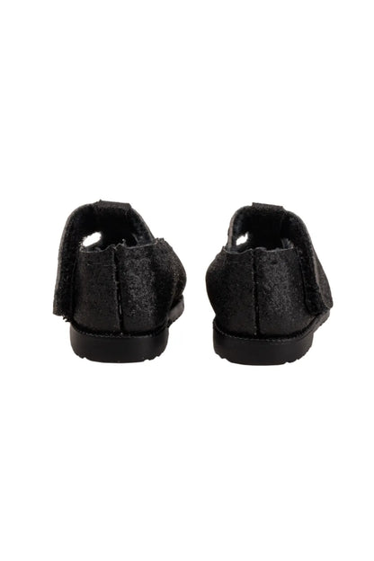 Black shoes back view on a white background