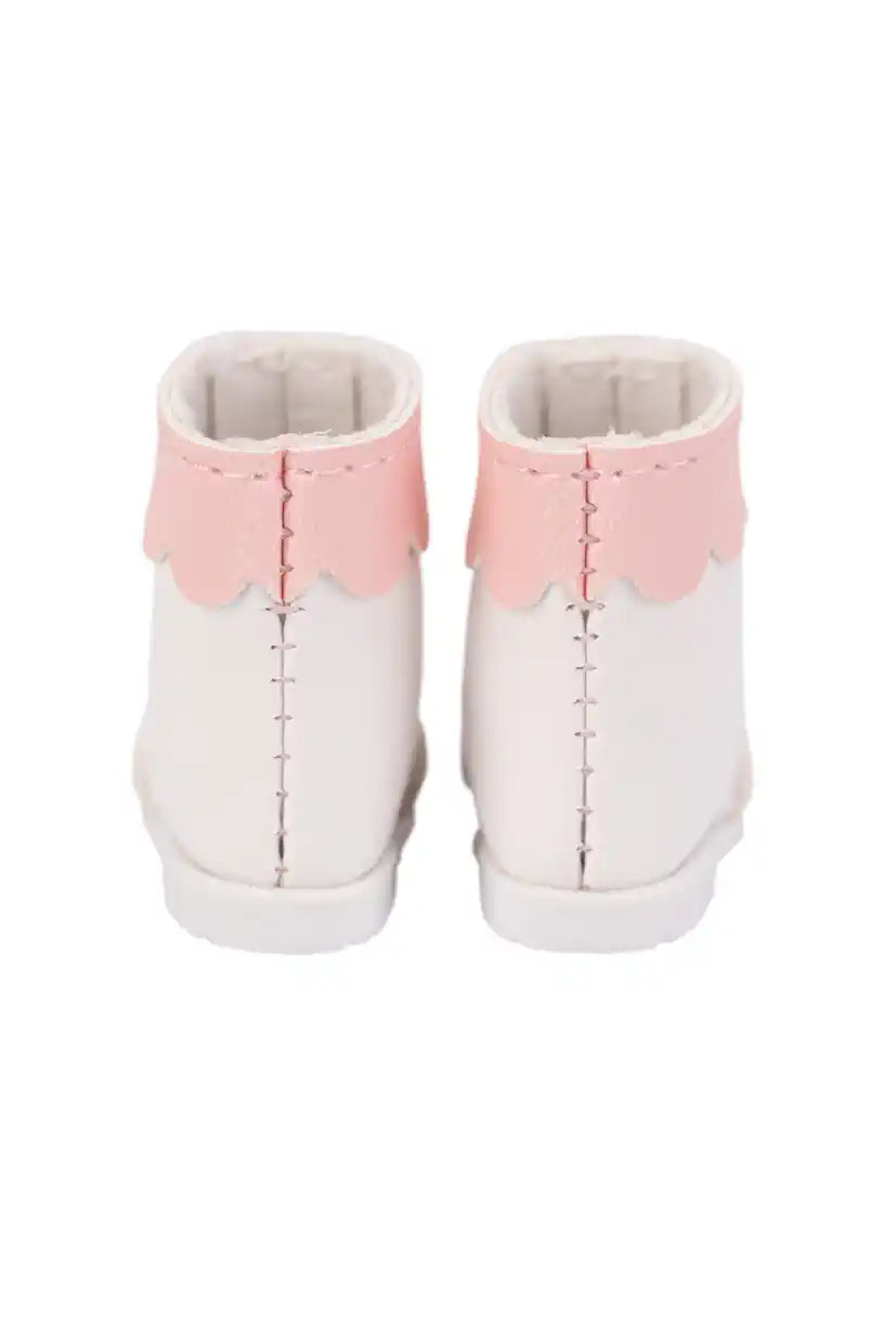 Two-Toned BowBoots (Pink&White) Back View