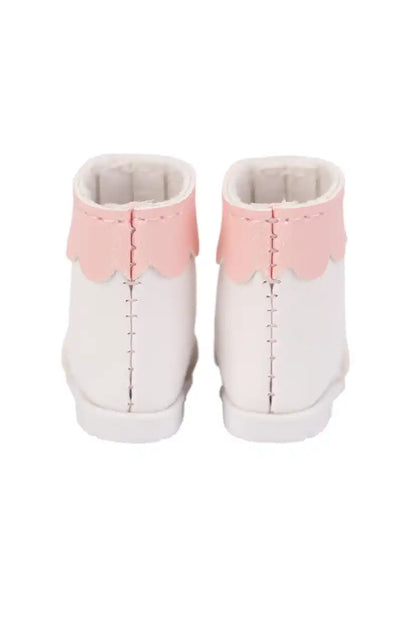 Two-Toned BowBoots (Pink&White) Back View